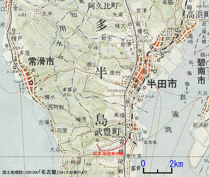 武豊付近の地図